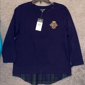 Ralph Lauren Monogram Embroidered Top